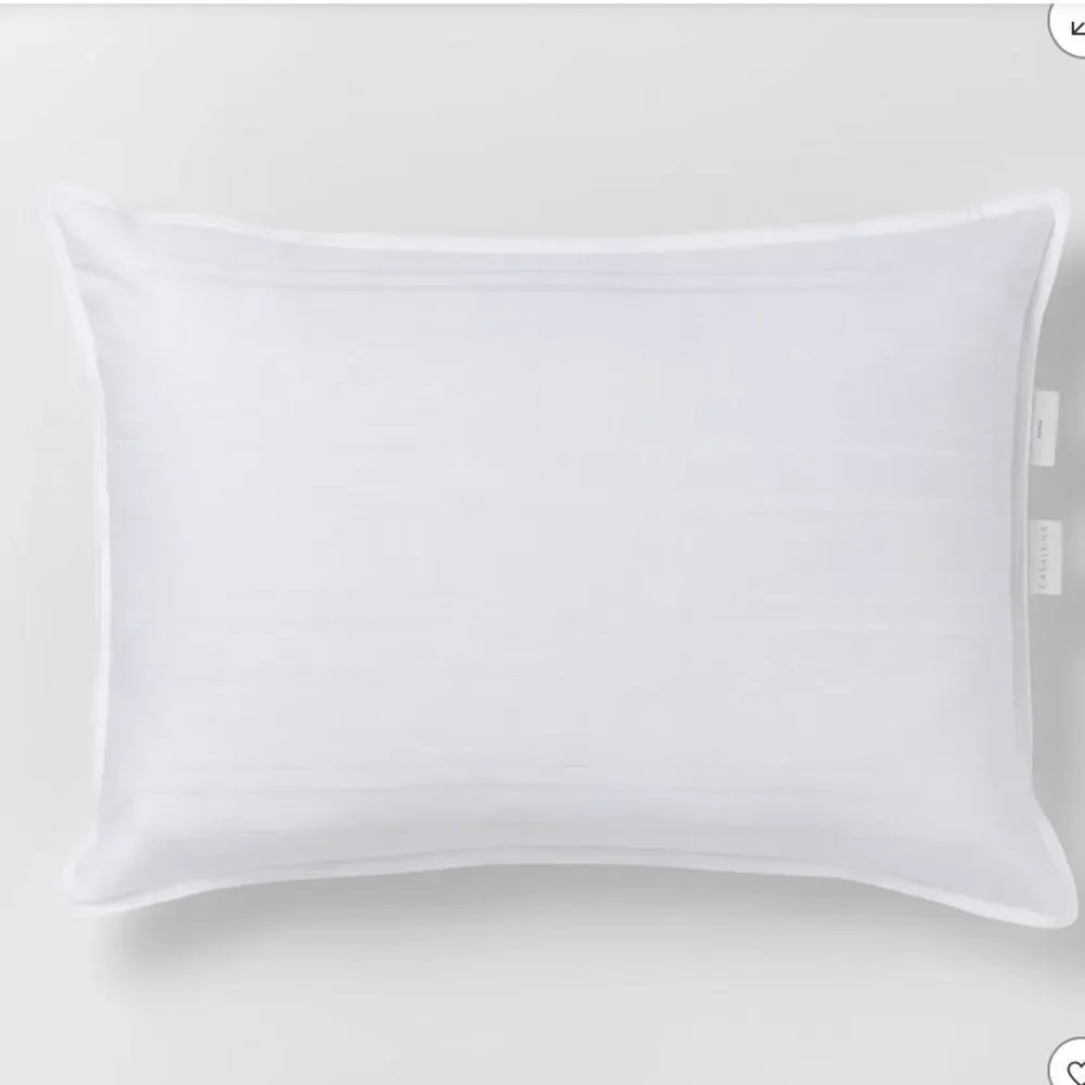 Casaluna Firm Down Bed Pillow, Luxurious 600 fill White Duck, King size, NWT